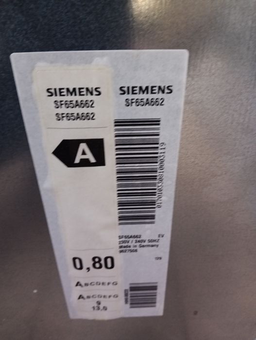 Тясна съдомиялна Сименс Siemens 45см за пълно вграждане 2 год.гаранция