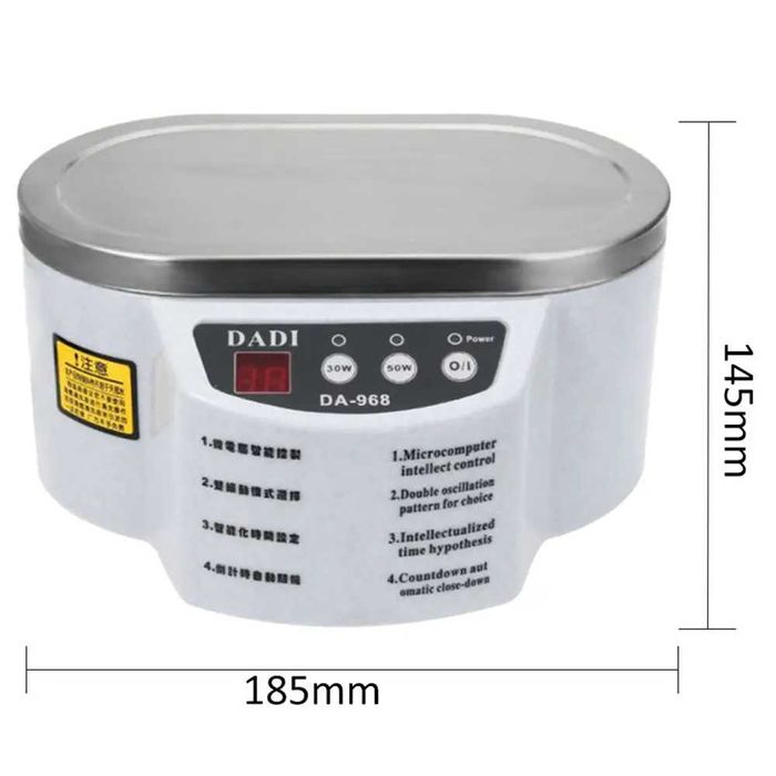 Ултразвукова вана DADI 968, двоен режим 30W/50W, 0.7L