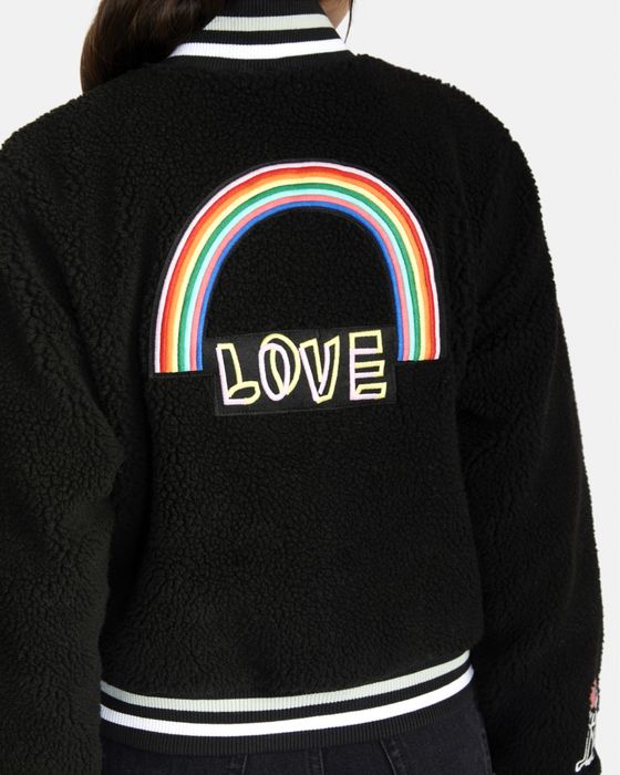 RVCA x Mark Oblow Dream Team Jacket ОРИГИНАЛ дамско яке/теди/шерпа M-L