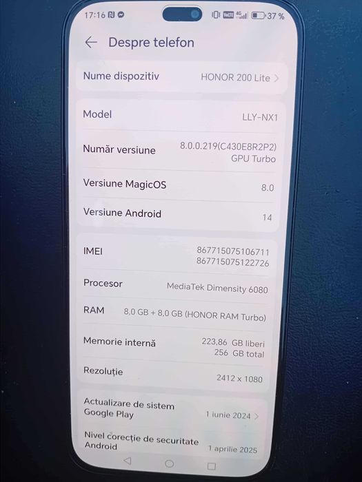 Honor 200 lite vand