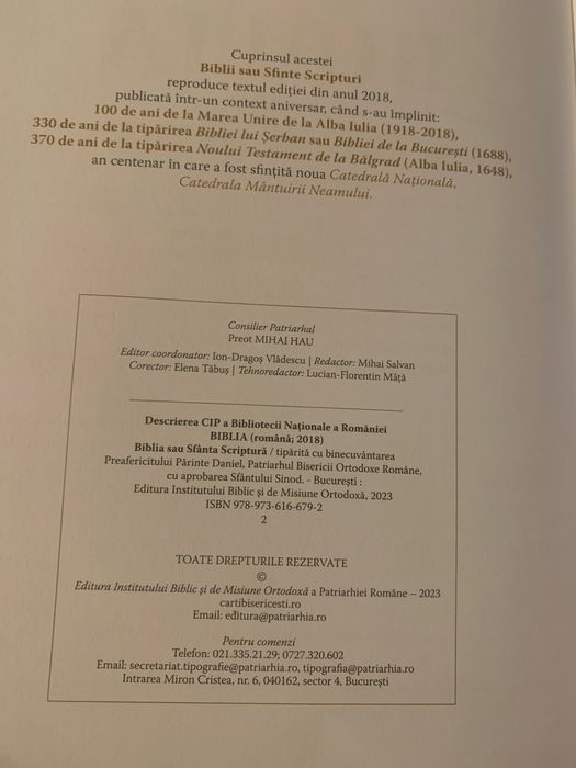 Biblia ortodoxa 2023
