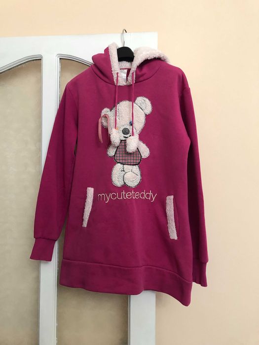 толстовка с капюшоном утепленная