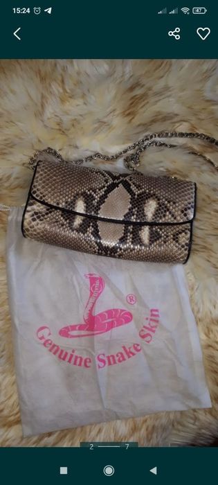 Клатч из кожи питона