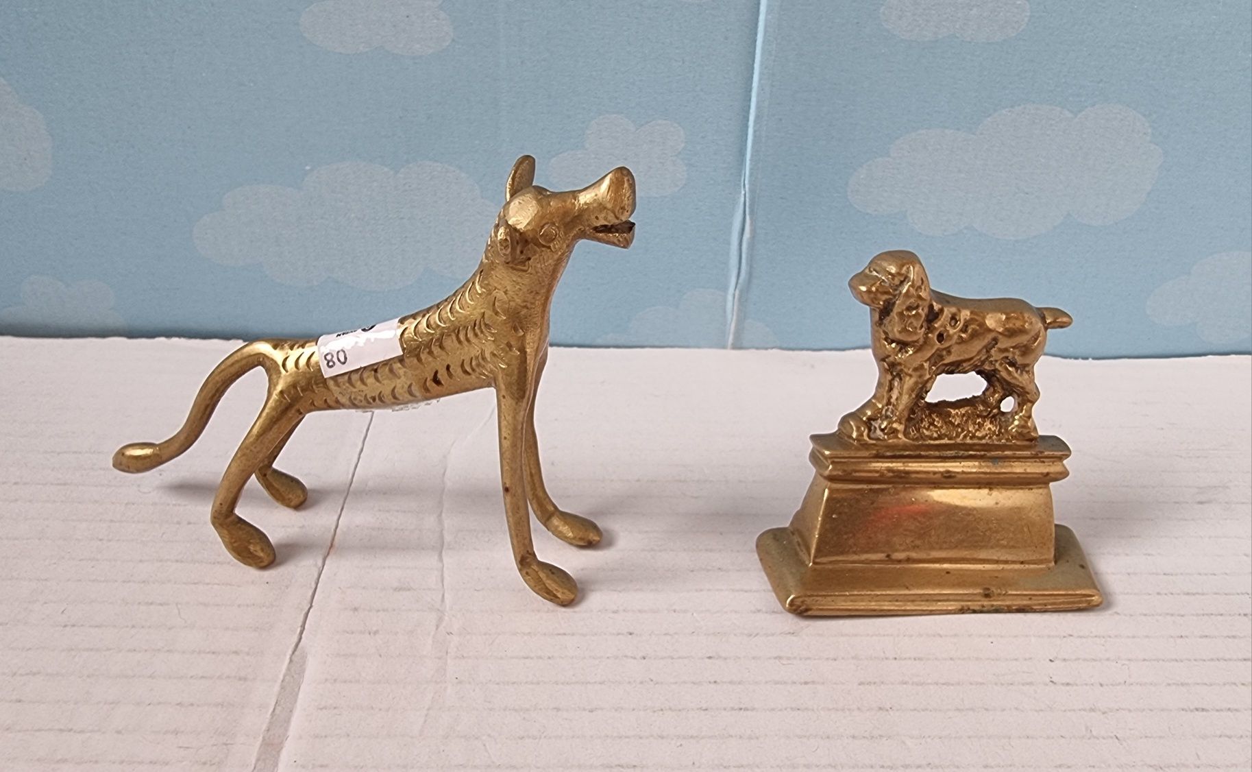 Lot miniaturi - câini din bronz