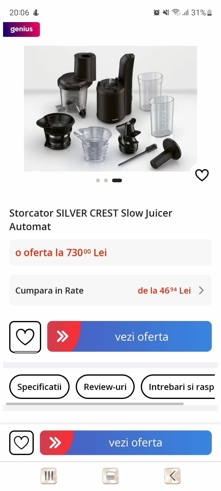 Storcator de fructe NOU