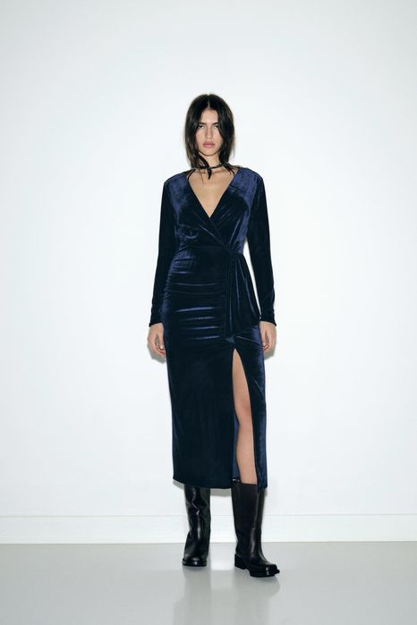 Rochie catifea/velour ZARA, XS