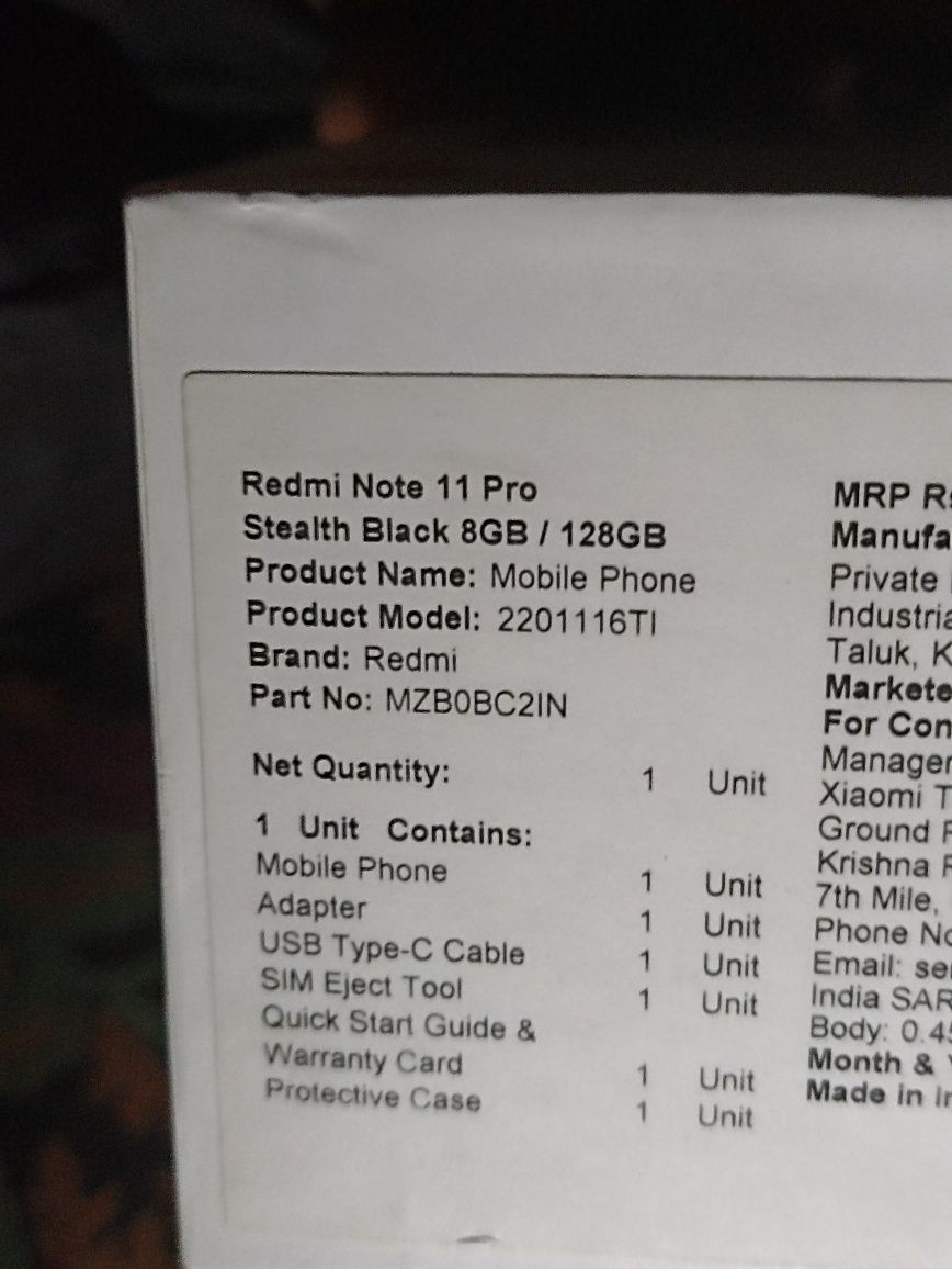 redmi 11 pro 128GB