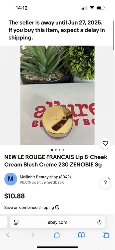 Кремовая румяна от Le Rouge Francais оригинал! Производство Франция!