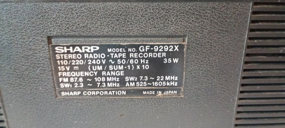 Radio-casetofon SHARP Gf-9292 X