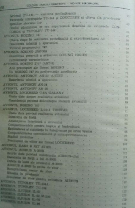 Aviatia moderna realizari si persp ed 1975, 360 pagini si alte carti