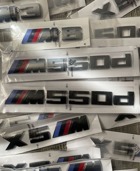 Emblema logo cifre Bmw M3 M5 M6 M8 GT X3M X4M50d X5 X3 X1 Crom