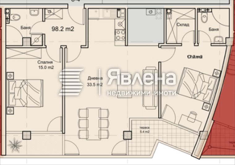 Продава се Тристаен апартамент в София, Манастирски ливади - 118 кв.м за 2496 €/кв.м - Снимка #1