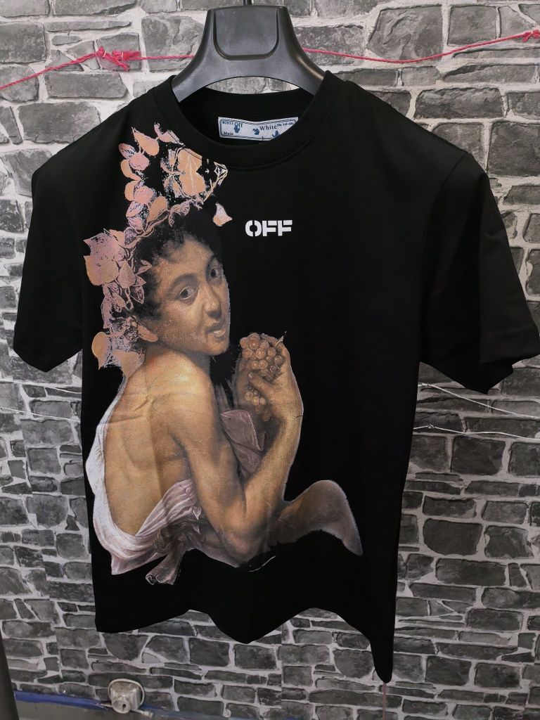 Off White тениска ЧЕРНА