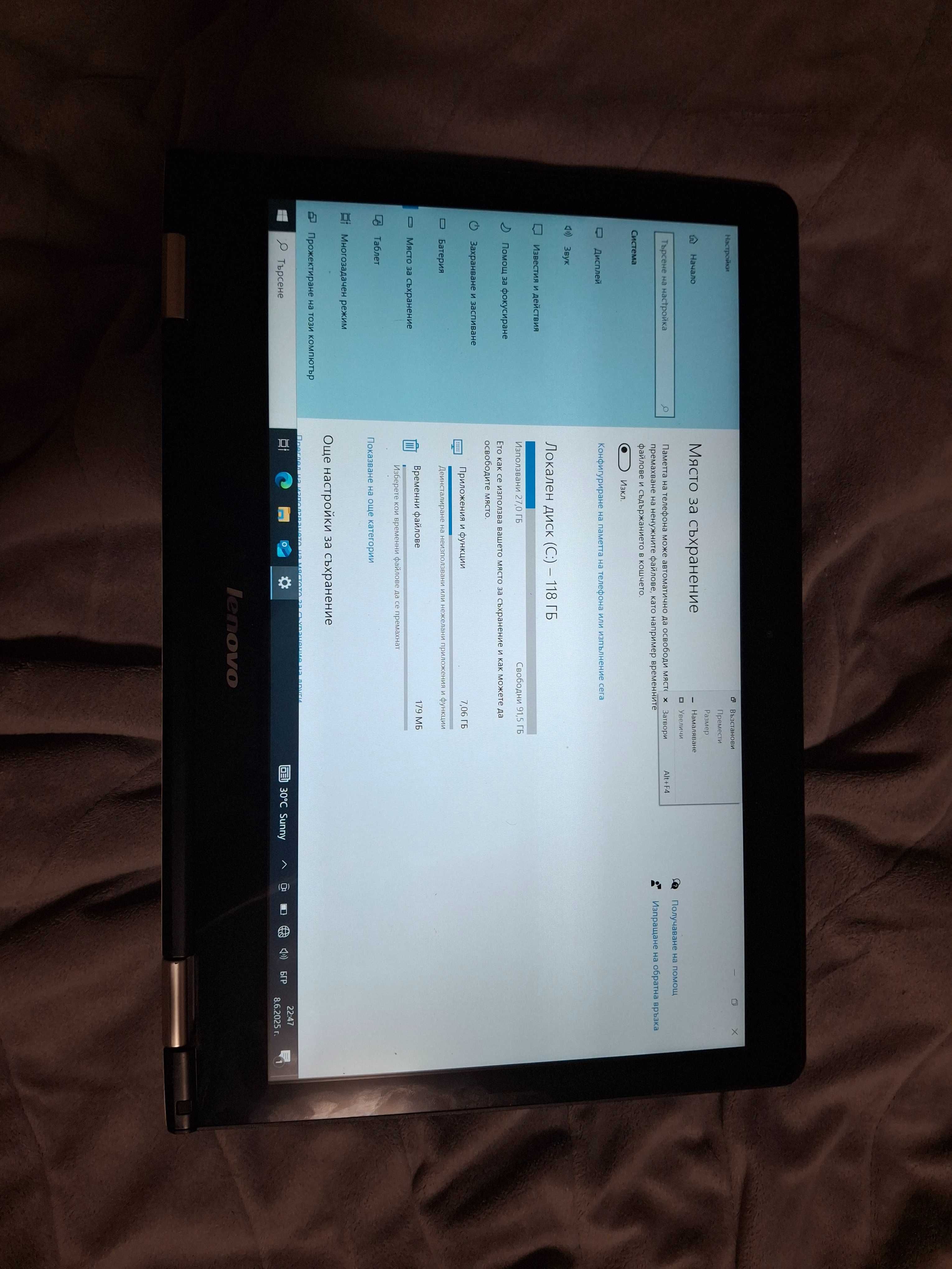 Лаптоп lenovo yoga 500+ тъч контрол