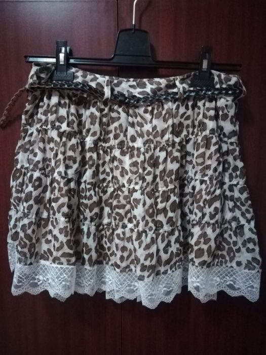 Fusta si curea Blind Date, marimea 38, animal print