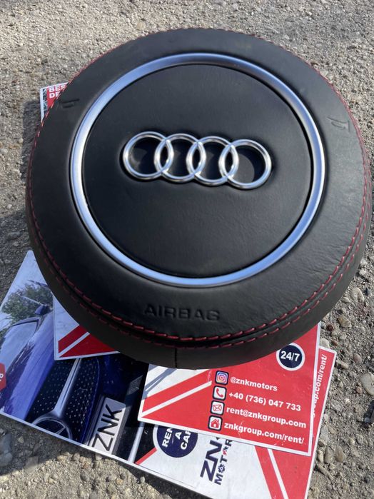AUDI RS - S5 S6 S7 S8 airbag S volan piele cusatura rosie A5 A6 A7 A8