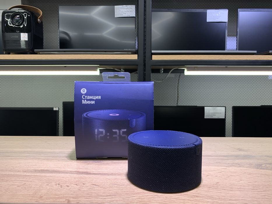 Яндекс Станция Мини, с часами, YNDX-00020, синий, 1157/А10