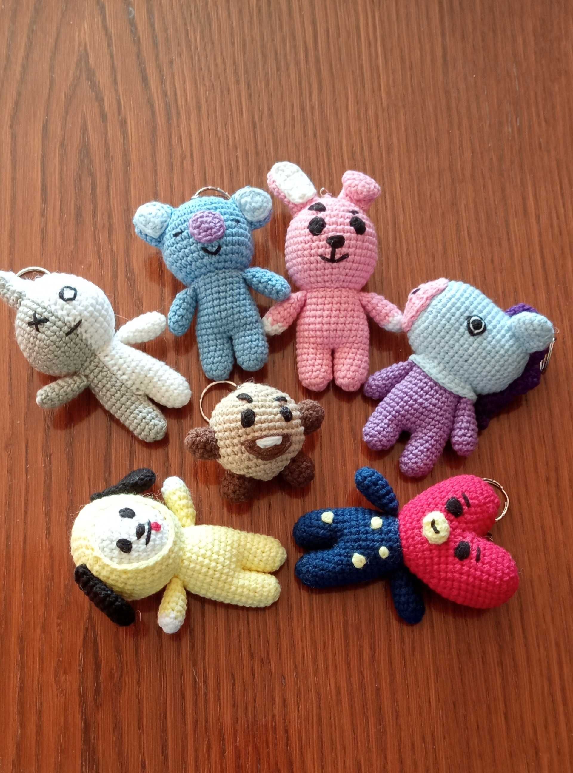 BT21 amigurumi - k idol - kpop - BTS, плетени играчки ! Мечета!