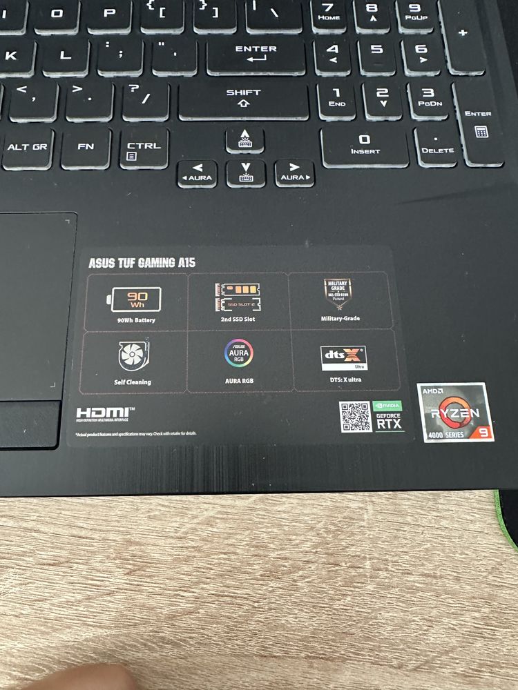 Asus TUF Gaming A15 – Ryzen 9 / 32GB RAM / RTX 2060