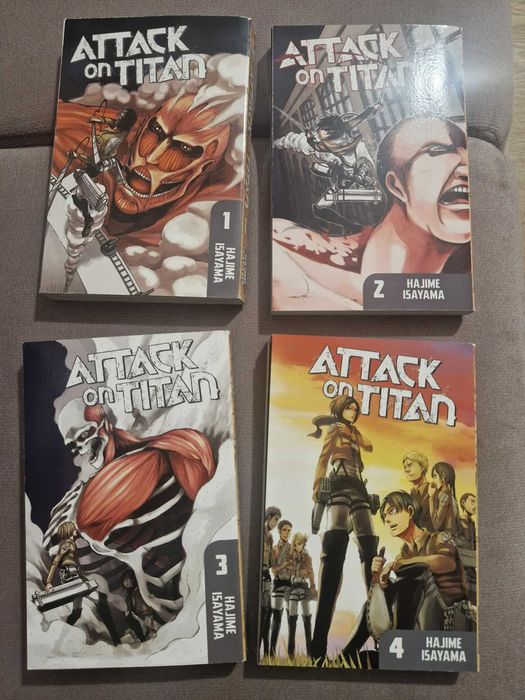 Manga Attack on Titan vol. 1,2,3,4