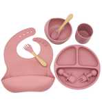 Set Complet Diversificare Bebe din Silicon, REVOSE™, Dark Pink