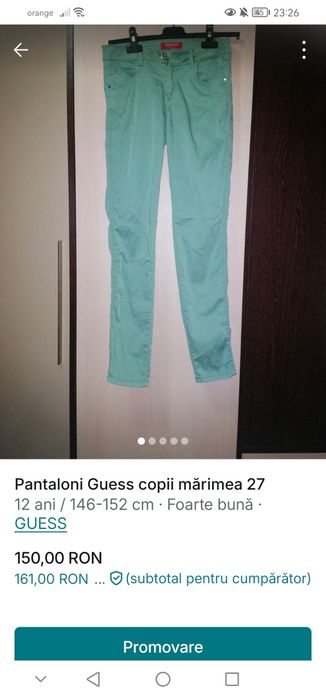 Pantaloni Guess copii mărimea 27