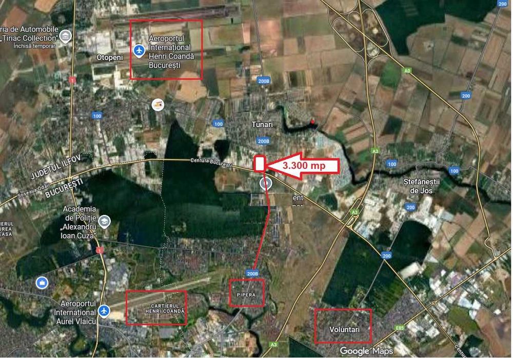Oportunitate, Teren de inchiriat Centura Nord Bucuresti, Pipera-Tunari