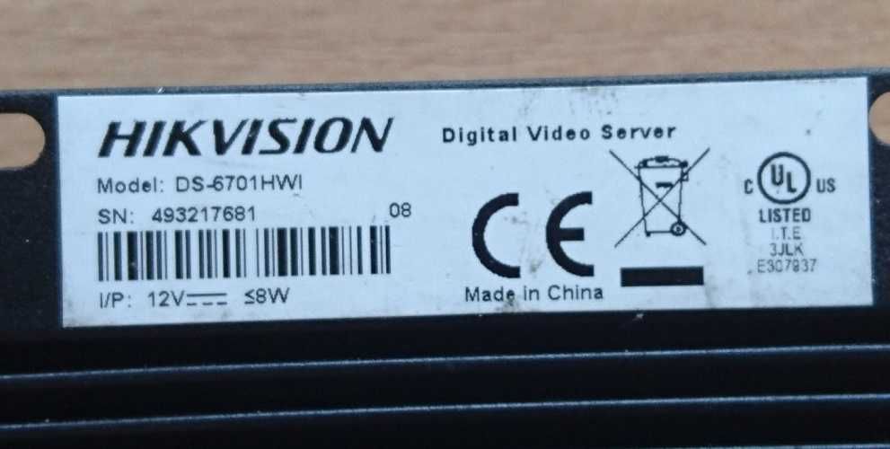 DVS Hikvision DS-6101 DS-6701 DVR Видео сървър Хиквижън 1 канал камера