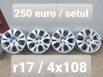Jante aluminiu ORIGINALE r17 / Peugeot / Citroen / 4x108 / ET 26