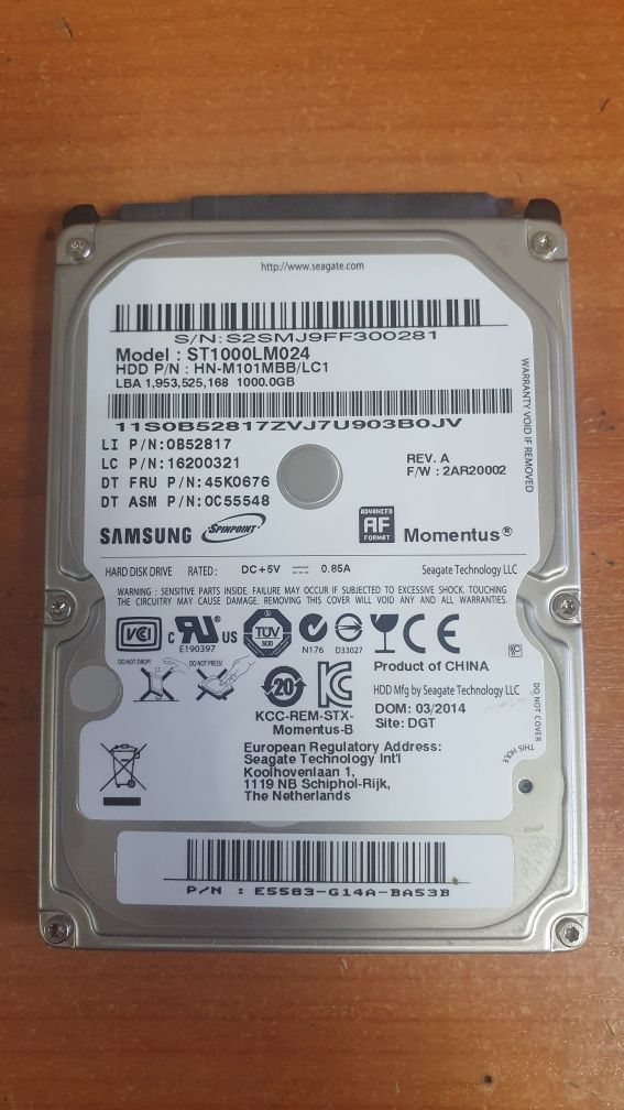 Хард дисковe/HDD 2.5 1TB