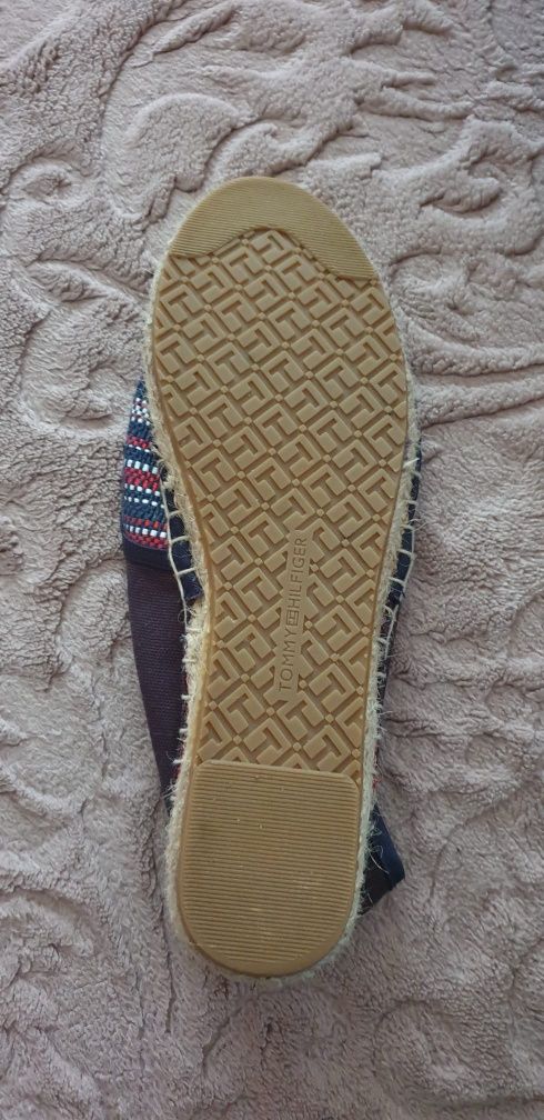 Espadrile Tommy Hilfiger brodat, noi, 38