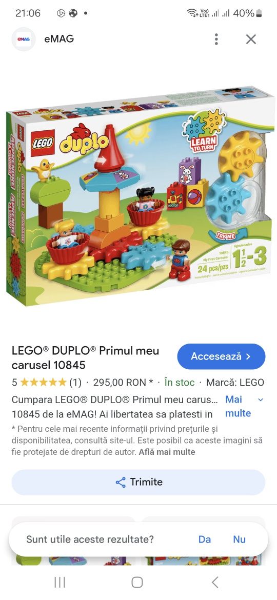 Lego duplo set 10845