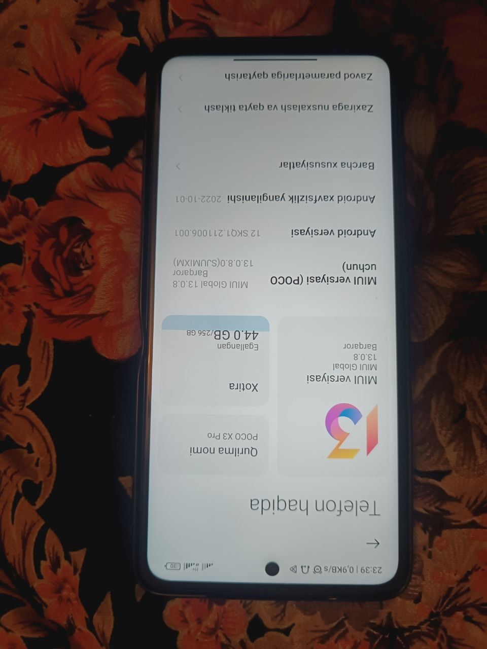 Poco x 3 pro sotiladi holati zur karobkaa dakumenti bor  xotira 256