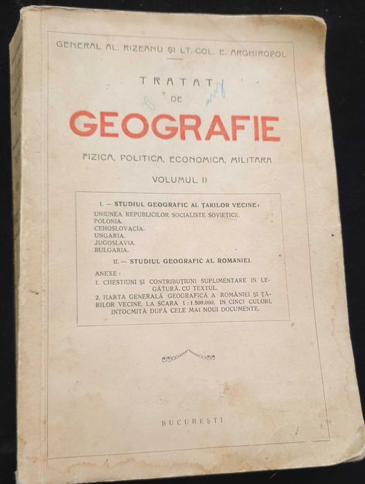 Carti vechi - Tratat de GEOGRAFIE - ROMANIA si tarile vecine