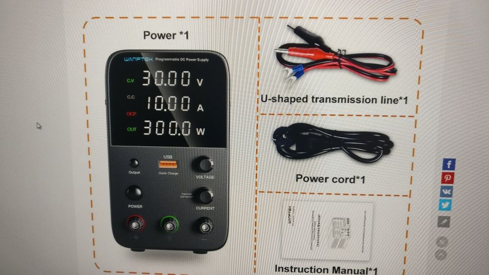 Sursa laborator Wanptek WPS605H  60v 5a noua sigilata