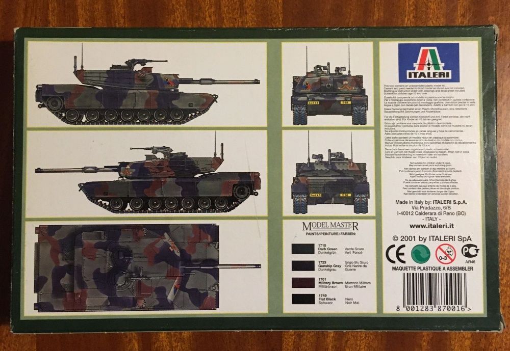 Machetă tanc M1 ABRAMS (1:72) Neasamblat, kit complet cutia originala!