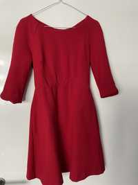 Червена къса рокля размер S
