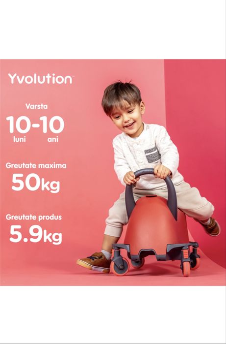 Trotineta 5-in-1 Yvolution Y Glider Luna Red