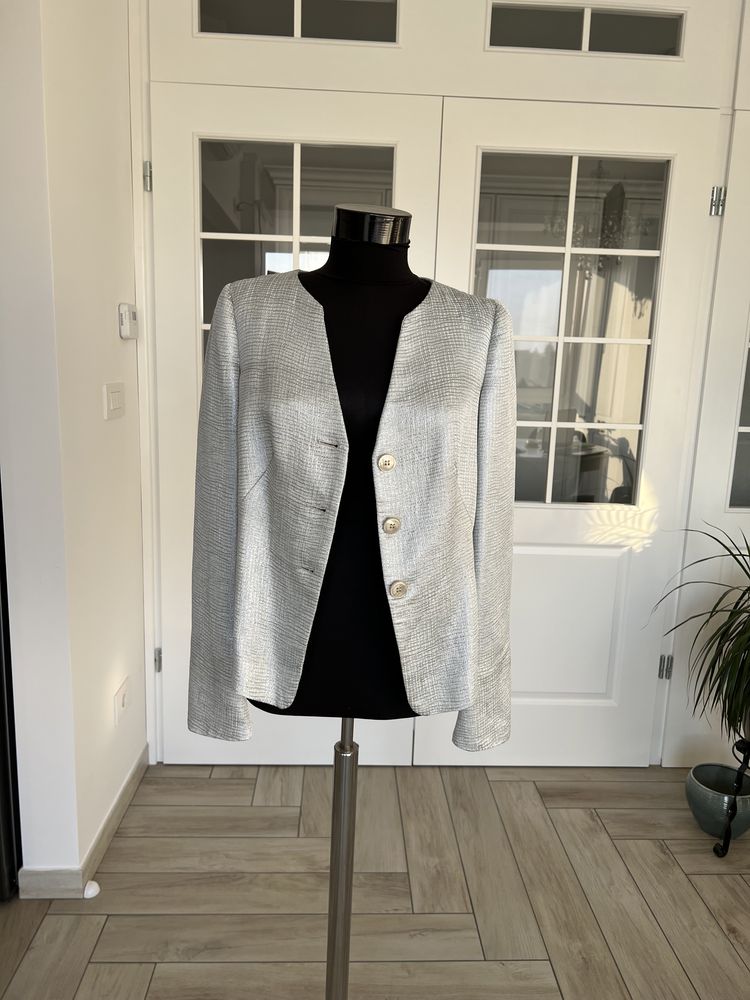 Sacou elegant original Armani, gri sidefat, marimea M