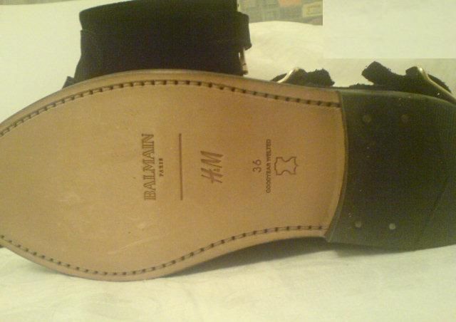 botine ghete Balmain H&M, noi, superbe,marime 36 (real 36,5, maxim 37)