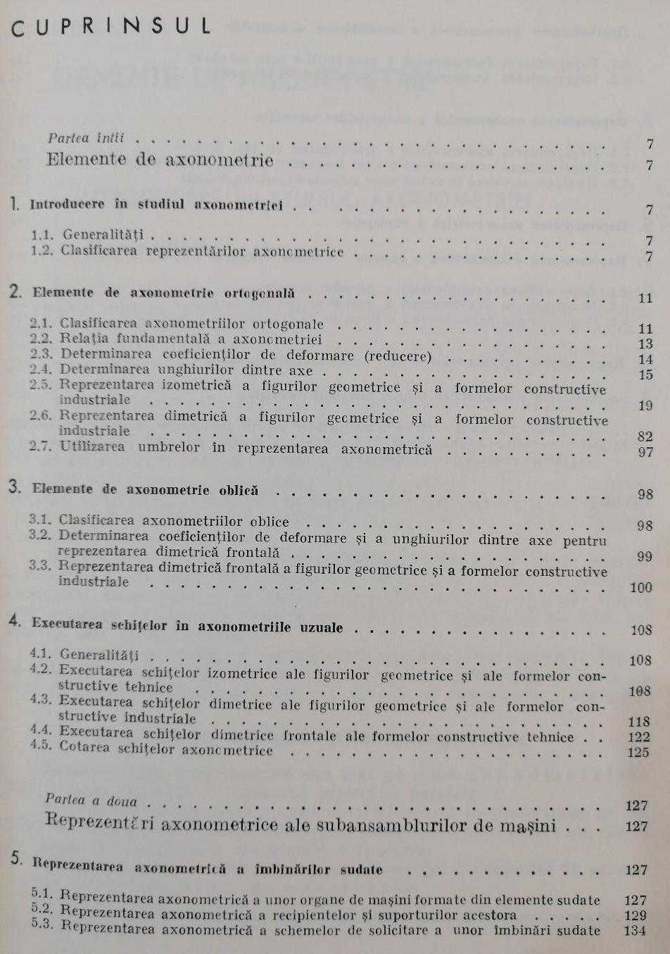 Reprezentări axonometrice în construcţia de maşini