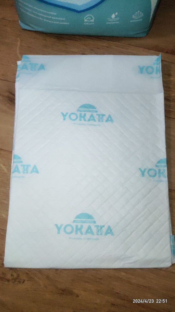 Пеленки впитывающие Yokatta, 30 шт, 60x90 см., премиум качества.