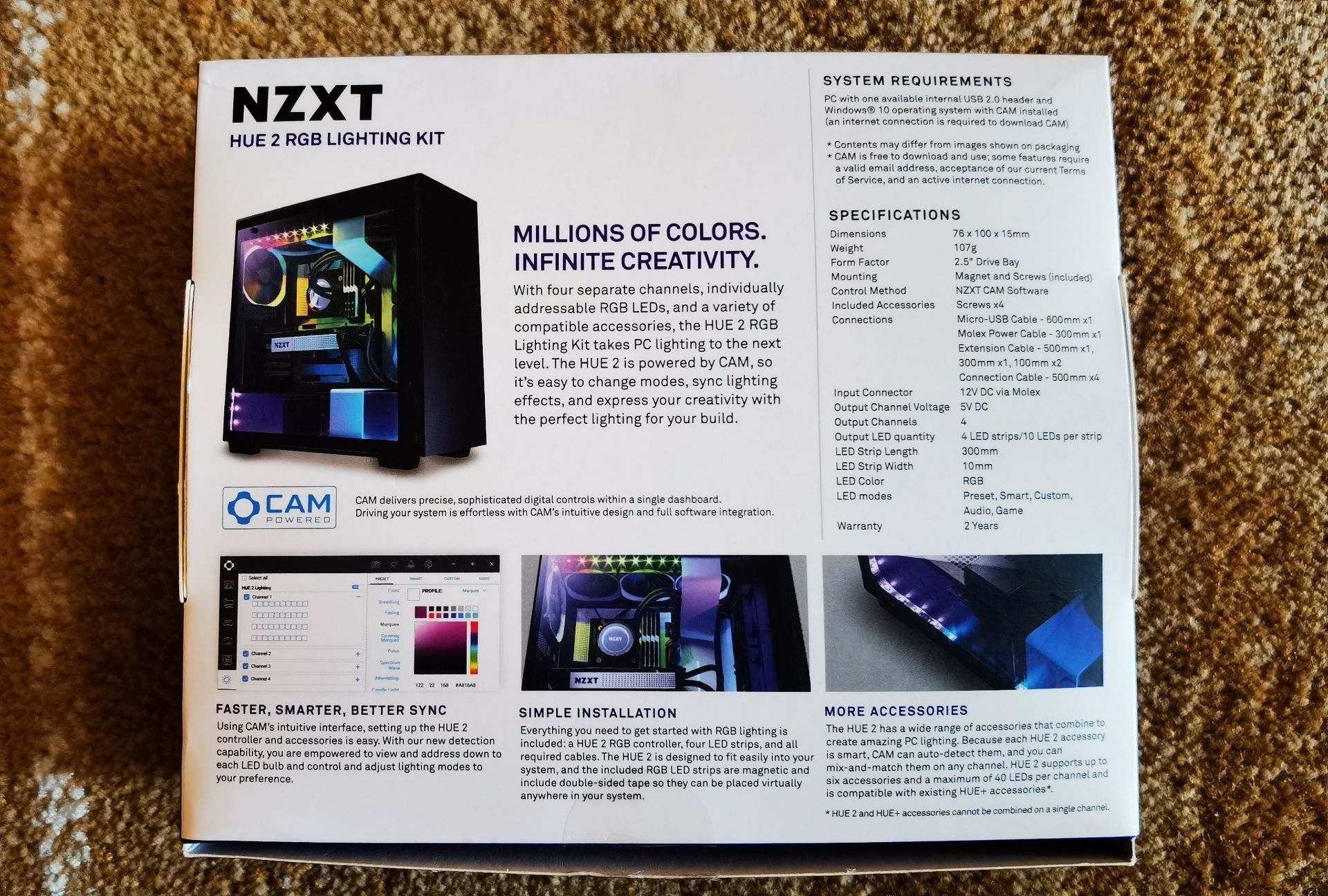NZXT hue 2 kit rgb fan controller