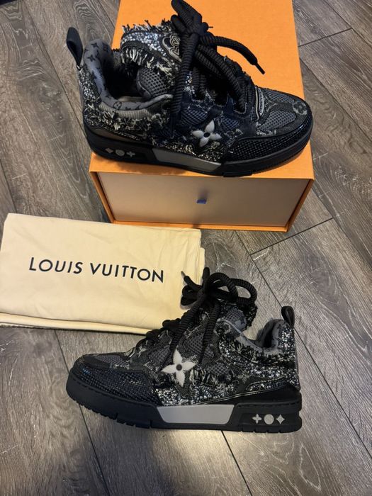 adidasi louis vuitton trainer denim monogram swarosky