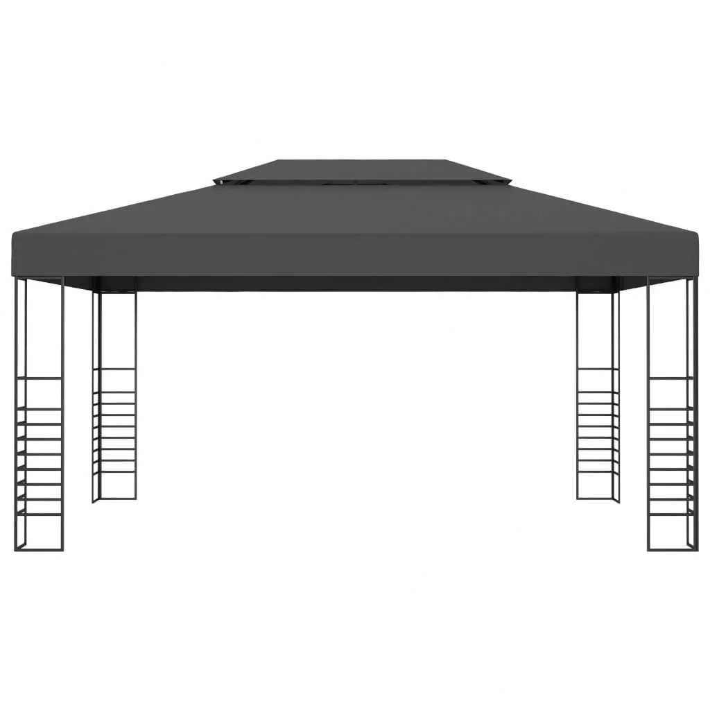 Pavilion/Foisor/Cort pentru gradina/terasa cu acoperiș dublu 4×3 m Gri