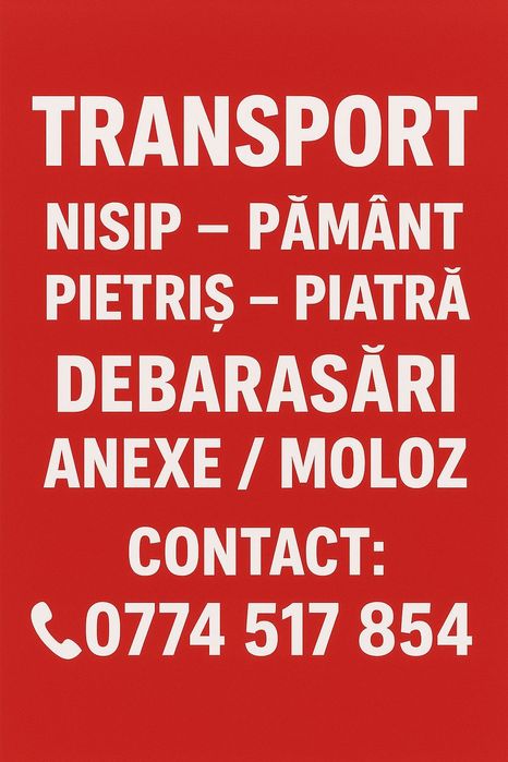 TRANSPORT  Nisip-Pamant-Pietris