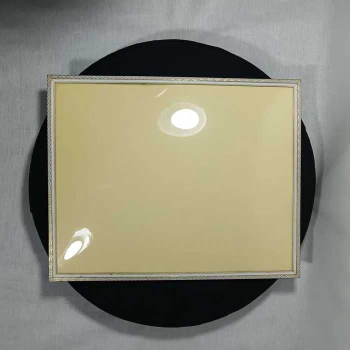 Rama foto Art Deco scandinav, metaloplastie alama, vintage, sticla