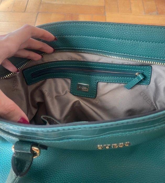 Geanta mare originala Guess turcoaz