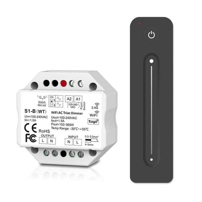 Dimmer lumini smart, cu telecomanda - Zigbee - Tuya