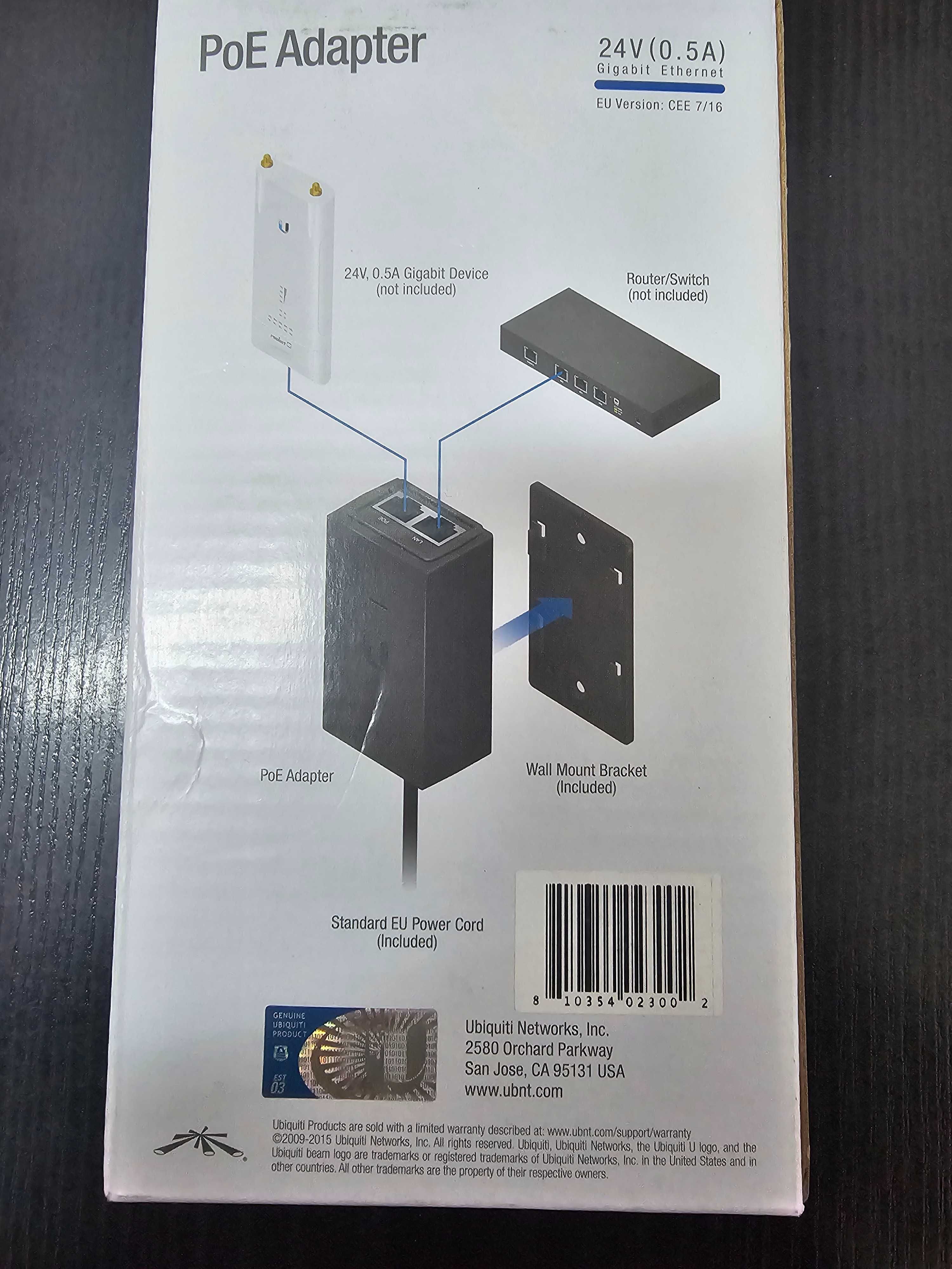Adaptorul Ubiquiti PoE POE-24-12W-G